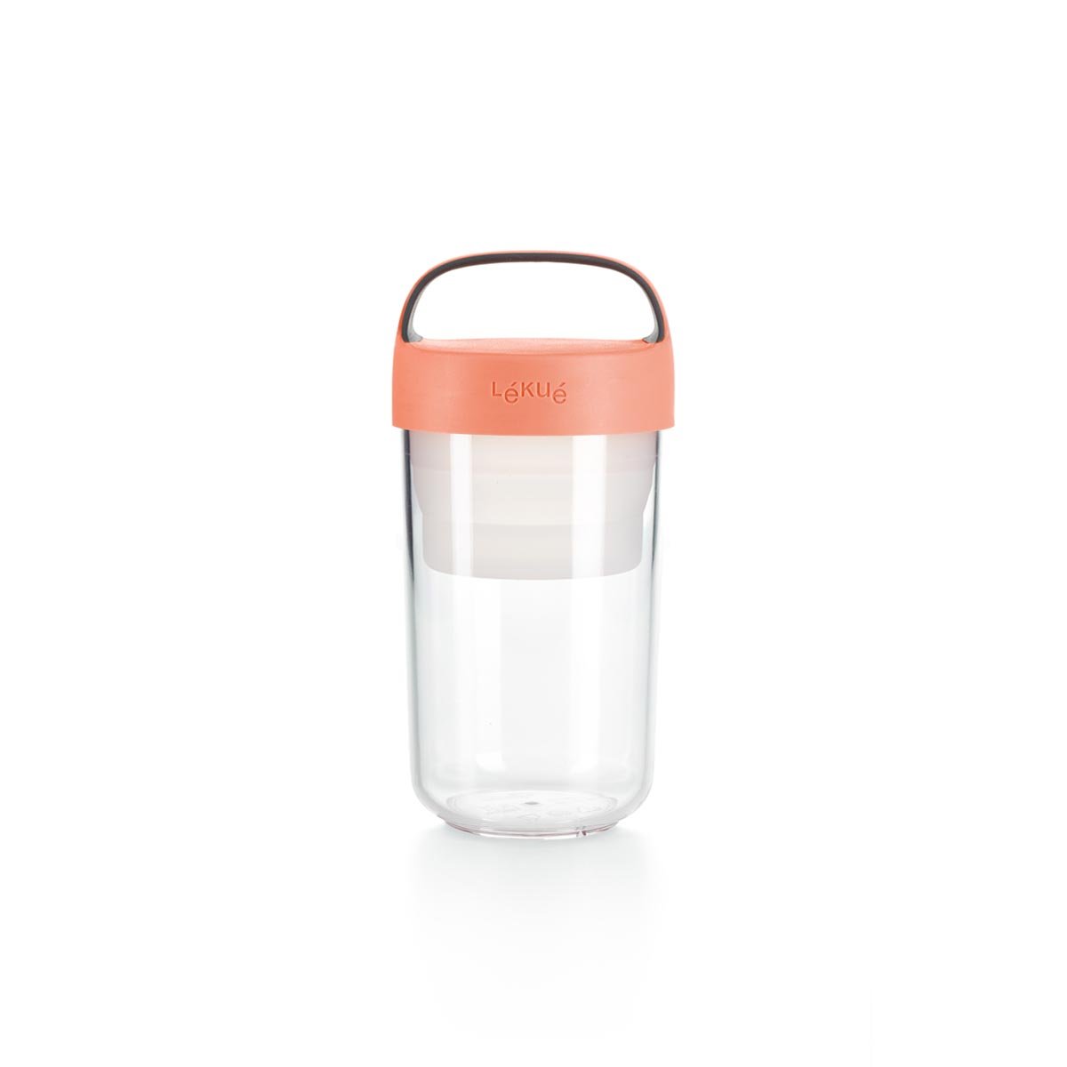 Pojemnik LEKUE JAR TO GO różowy, 600 ml
