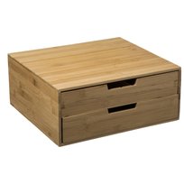 Pojemnik Na Kapsułki Do Kawy, Bambus, 2 Szuflady