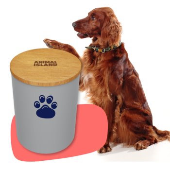 Pojemnik na karmę dla Psa z Psią łapką, rozmiar M, kolor Cool Grey Animal Island - Inna marka