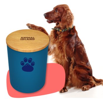 Pojemnik na karmę dla Psa z Psią łapką, rozmiar M, kolor Deep Sea Blue Animal Island - Inna marka