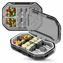 Pojemnik NA LEKI TABLETKI Organizer Kasetka Apteczka Etui Przegródki