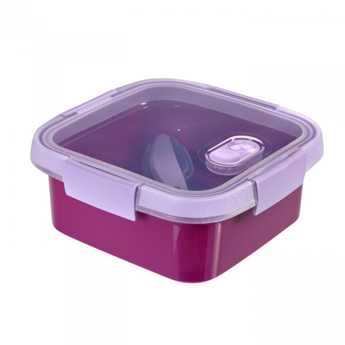 Pojemnik Na Lunch CURVER Smart To Go Fioletowy 900 Ml 16x16x7 Cm 