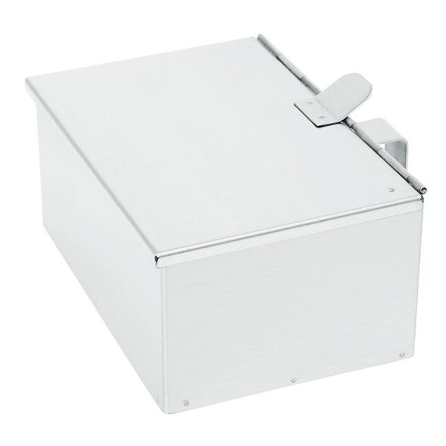 Ramasse-cendres HENDI 440506 - En Inox, Avec Couvercle à Charnière - Dimensions 21x14x9 Cm