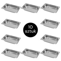 Pojemnik na posiłki gastronomiczny GN Mega-M stal nierdzewna 1/4 265x162x40mm (zestaw 10 szt.) Mega-M
