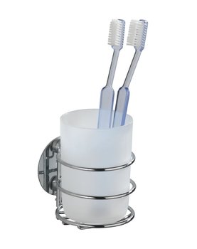 Pojemnik na szczoteczki do zębów WENKO, biały, 10x8x9 cm - WENKO