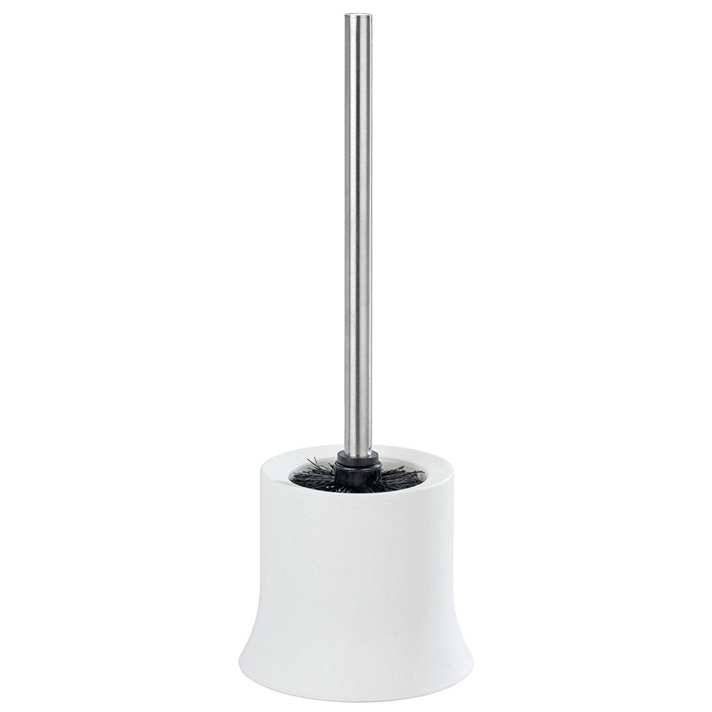Pojemnik na szczotkę + szczotka WC WENKO Basic White, biały, 38x14 cm