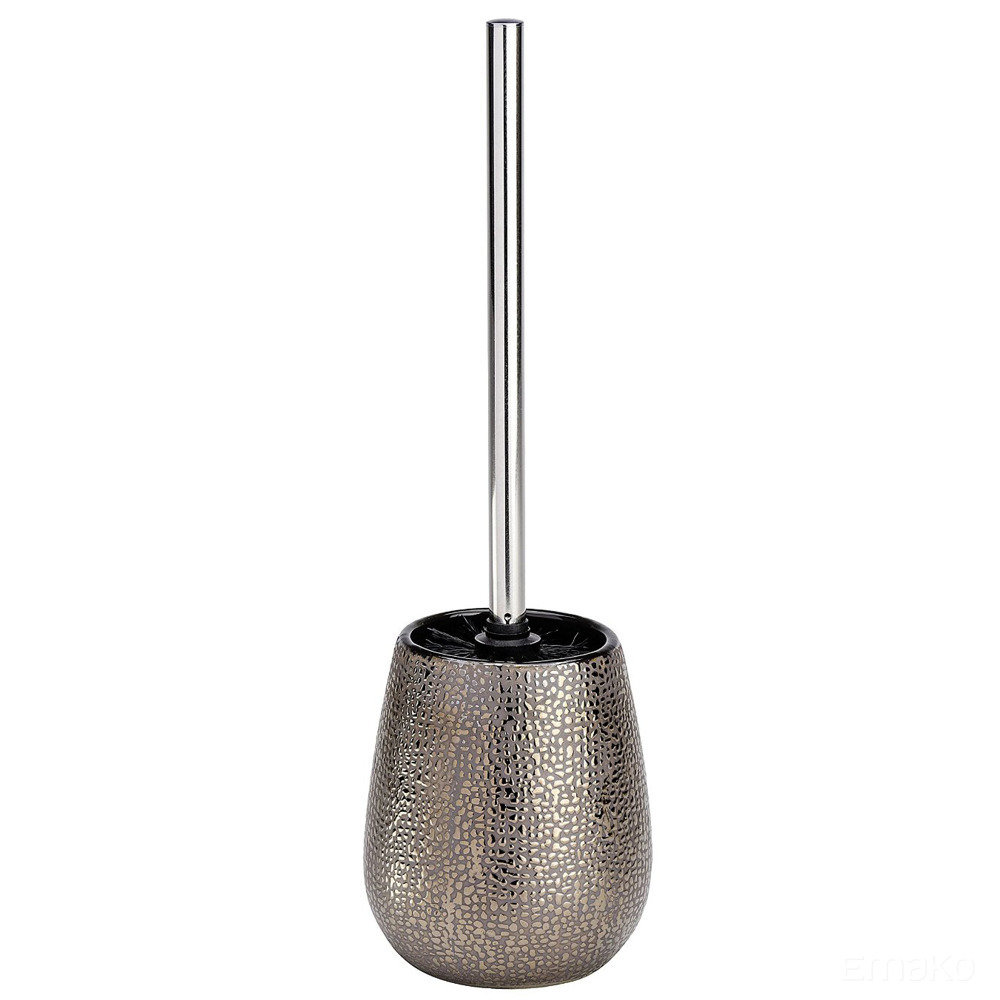 Pojemnik na szczotkę + szczotka WC WENKO Marrakesh, brązowy, 41x13 cm