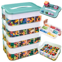 Pojemnik Na Zabawki Klocki Lego Duży Piętrowy Organizer Pudełko Plastikowe