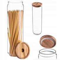 POJEMNIK NA ŻYWNOŚĆ SZKLANY MAKARON SPAGHETTI SYPKIE POKRYWKĄ SŁOIK 1550ml KADAX