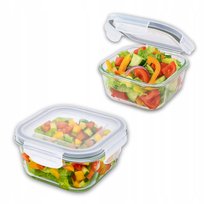 Pojemnik na żywność szklany z pokrywą Altom Design Fresh kwadratowy 0,45 l Altom Design