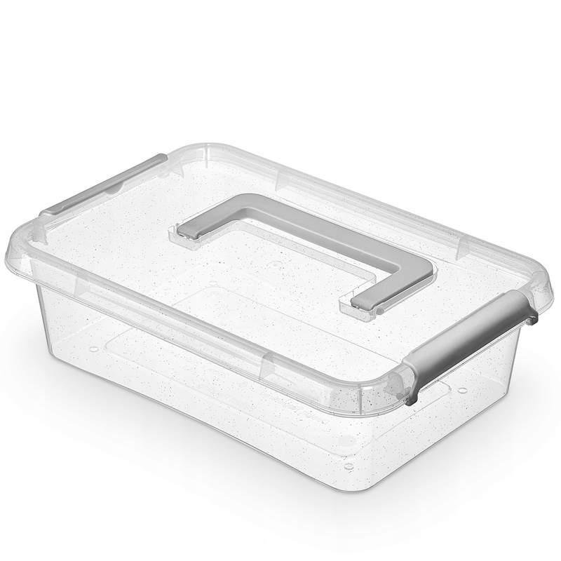 Pojemnik plastikowy 3,1 l z uchwytem i pokrywką pudełko Antibacterial