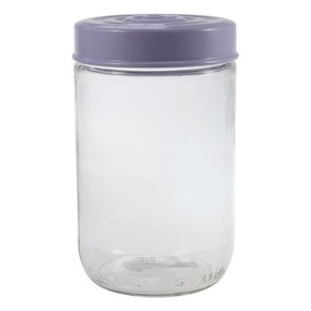 Pojemnik szklany 660 ml z fioletową pokrywką - VI - STALMAN