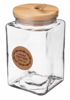 POJEMNIK SZKLANY drewno korek 1280 ml na przyprawy żywność kawę sól herbatę - Banquet