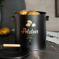 Pojemnik YENNIS na ziemniaki czarny 23x22 cm HOMLA