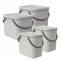 Pojemniki do przechowywania z rączką Rotho ALBULA 2x25L + 2x40L