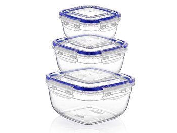 Pojemniki do Żywności bez BPA Komplet 3 Sztuk Zestaw Pojemników Obiadowych na Żywność - DUNYA