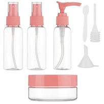 Pojemniki Na Kosmetyki Do Samolotu Kosmetyczka Etui Pojemniki Podróżne 7Szt Brzoskwiniowy