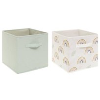 Pojemniki na zabawki, składane, 29 x 29 x 29 cm, 2 sztuki
