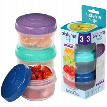 POJEMNIKI Sistema To Go Mini Bites ZESTAW 3 SZTUK 130 ML KOMPAKTOWE - Sistema