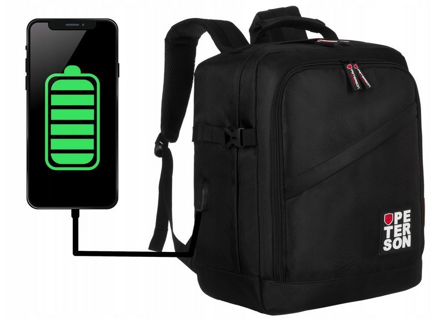 Фото - Рюкзак Peterson Pojemny plecak podróżny z USB turystyczny miejski bagaż podręczny 