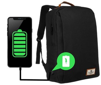 Pojemny plecak sportowy miejski z portem USB PETERSON - Peterson