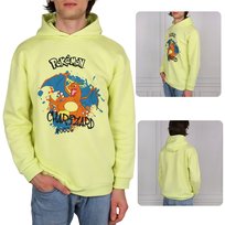 Pokemon Charizard Młodzieżowa bluza z kapturem, ocieplana, limonkowa 12-13 lat 158 cm Pokémon