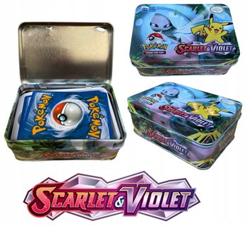 Pokemon Karty Metalowa Puszka Box Zestaw 41 Kart seria Scarlet&Violet - Inna marka