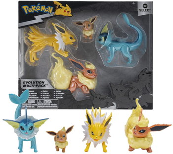 Pokemon Zestaw Figurki Bitewne Deluxe Ewolucja Eevee Flareon Jolteon Vaporeon 4+ - Pokemon