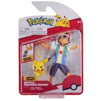 Pokemon, Zestaw Pokemon: Figurki Ash i Pikachu!, Battle Feature Figure!, PKW2473 