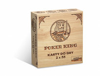 Poker King, karty do gry, 2x55, Cartamundi