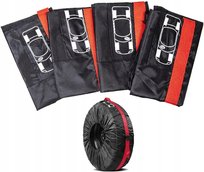 POKROWCE NA KOŁA 4 SZT 19-23CALI CZERWONE WODOODPORNE SAMOCHODÓW I PRZYCZEP