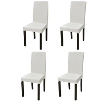 Pokrowce na krzesła - kremowe, 4 sztuki, 55 cm sze / AAALOE