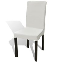 Pokrowce na krzesła - miękkie, odporne, kremowe (6 / AAALOE