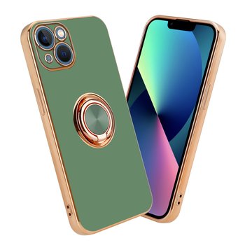 Pokrowiec Do Apple iPhone 13 Etui w Glossy Jasno Zielony - Złoto magnetycznym Obudowa Case Cover Ochronny Cadorabo - Cadorabo