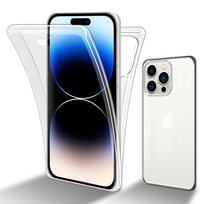 Pokrowiec Do Apple iPhone 14 PRO MAX Etui w PRZEZROCZYSTY 360° Full Body Obudowa Case Cover Ochronny Cadorabo Cadorabo