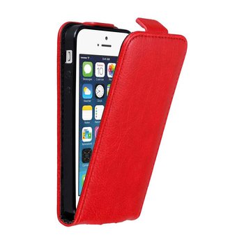 Pokrowiec Do Apple iPhone 5 / 5S / SE 2016 w Etui CZERWONE JABŁKO  Flip Case Cover Obudowa Ochronny Cadorabo - Cadorabo