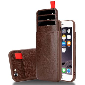 Pokrowiec Do Apple iPhone 6 / 6S w BRĄZOWY DĄB  Etui TPU Silikon Obudowa Case Cover Ochronny Portfel Cadorabo - Cadorabo