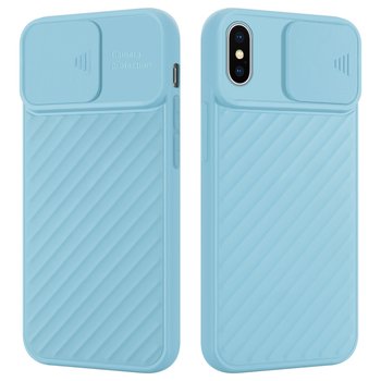 Pokrowiec Do Apple iPhone X / XS Etui w Turkus Mat  Ochrona kamery TPU Obudowa Case Cover Cadorabo - Cadorabo