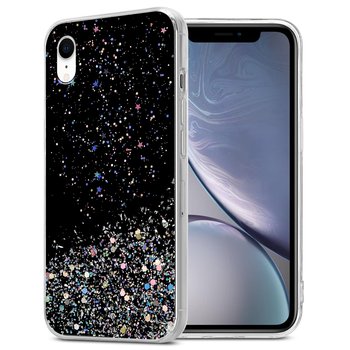 Pokrowiec Do Apple iPhone XR Etui w Czarny z Brokatem Glitter Obudowa Case Cover TPU Cadorabo - Cadorabo