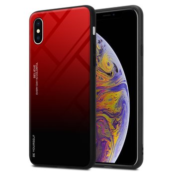 Pokrowiec Do Apple iPhone XS MAX Etui w CZERWONO - CZARNY TPU Obudowa Case Cover Plecki Ochronny Cadorabo - Cadorabo