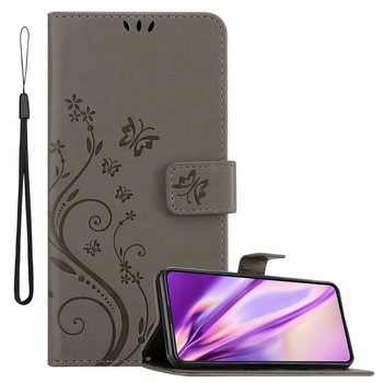 Pokrowiec Do Asus ZenFone 8 FLIP w Etui SZARY KWIATOWY Kwiaty Portfel Obudowa Case Cover Cadorabo - Cadorabo