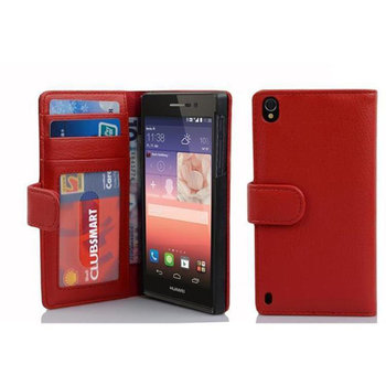 Pokrowiec Do Huawei Ascend P7 W Piekła Czerwień Etui Ochronny Magnet Obudowa Case Cover Cadorabo - Cadorabo