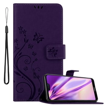 Pokrowiec Do Huawei P20 LITE 2018 / NOVA 3E w Etui FIOLET CIEMNY KWIATOWY Kwiaty Portfel Obudowa Case Cover Cadorabo - Cadorabo