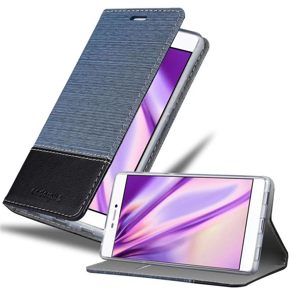 Cadorabo Custodia Libro Portafoglio Per Huawei P8 Lite 2017, Colore Nero Carbone, Con Vani Carte E Chiusura Magnetica