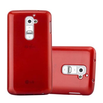 Pokrowiec Do LG G2 Etui w CZERWONY Silikon Case Cover Obudowa Ochronny TPU Cadorabo - Cadorabo