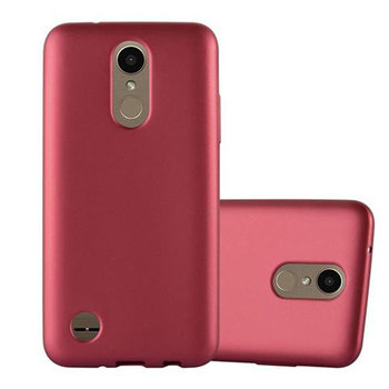 Pokrowiec Do LG K10 2017 w METALLIC CZERWONY Etui TPU Silikon Obudowa Ochronny Case Cover Cadorabo - Cadorabo