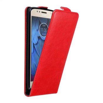 Pokrowiec Do Motorola MOTO G5S w Etui CZERWONE JABŁKO  Flip Case Cover Obudowa Ochronny Cadorabo - Cadorabo