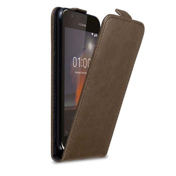 Pokrowiec Do Nokia 1 2018 w Etui BRĄZOWA KAWA  Flip Case Cover Obudowa Ochronny Cadorabo - Cadorabo