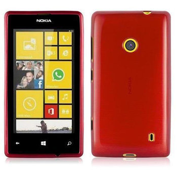 Pokrowiec Do Nokia Lumia 525 Etui w CZERWONY Silikon Case Cover Obudowa Ochronny TPU Cadorabo - Cadorabo