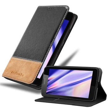 Pokrowiec Do Nokia Lumia 640 w Etui CZARNO BRĄZOWY Obudowa Portfel Case Cover Cadorabo - Cadorabo